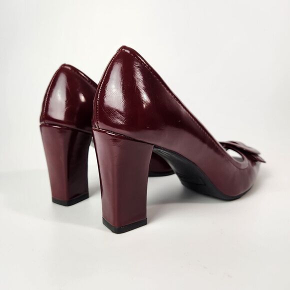 Old Money Heels Womens 6 Career Wear Open Toe Feminine Pin Up Rockabilly Retro - Picture 9 of 14